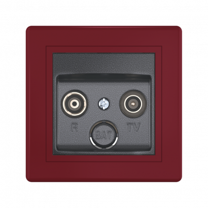 Розетка скрытой установки CADUCEUS ALING PRESTIGE с модулями Keystone 2хRJ12 6P4C, двойная, телефонная (Артикул: 613)