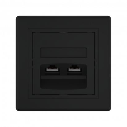 Розетка скрытой установки CADUCEUS ALING PRESTIGE двойная, компьютерная с модулями Keystone RJ45 8P8C, cat.5e, UTP (UTP - неэкранированный) (Артикул: 614)