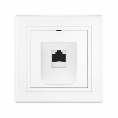 Розетка скрытой установки CADUCEUS ALING PRESTIGE компьютерная с модулем Keystone RJ45 8P8C, cat.6, UTP (UTP - неэкранированный) (Артикул: 6150)