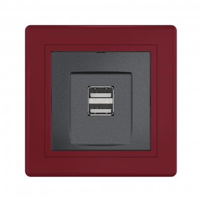 Розетка скрытой установки CADUCEUS ALING PRESTIGE с модулем Keystone USB 2.0 тип А-А, 250В~ (Артикул: 6162)