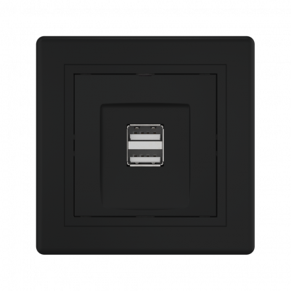 Розетка скрытой установки CADUCEUS ALING PRESTIGE двойная, USB, тип А, для зарядки устройств, 2,1А, 5В=, 250В~ (Артикул: 6161)