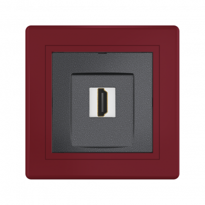 Розетка скрытой установки CADUCEUS ALING PRESTIGE с модулем Keystone HDMI тип A-A (Артикул: 6163)