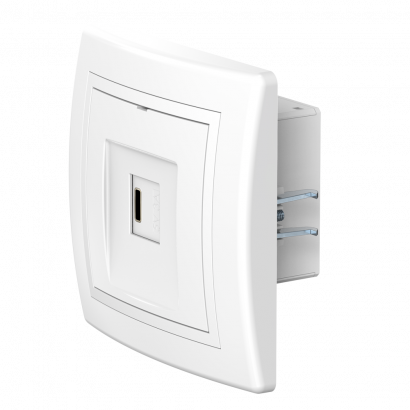 Розетка скрытой установки CADUCEUS ALING PRESTIGE USB, тип С, для зарядки 1-го устройства, 3А, 5В=, 250В~ (Артикул: 6166)