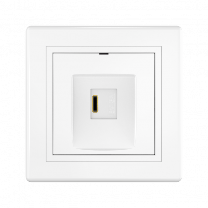 Розетка скрытой установки CADUCEUS ALING PRESTIGE USB, тип С, для зарядки 1-го устройства, 3А, 5В=, 250В~ (Артикул: 6166)