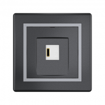 Розетка скрытой установки CADUCEUS ALING PRESTIGE USB, тип С, для зарядки 1-го устройства, 3А, 5В=, 250В~ (Артикул: 6166)