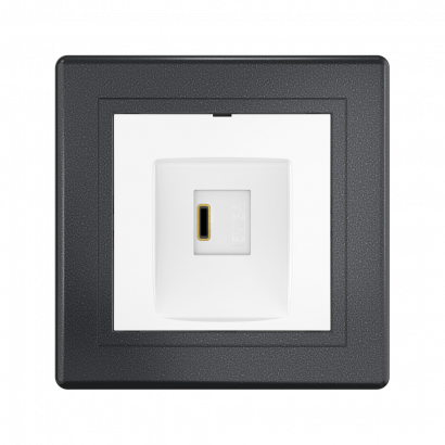 Розетка скрытой установки CADUCEUS ALING PRESTIGE USB, тип С, для зарядки 1-го устройства, 3А, 5В=, 250В~ (Артикул: 6166)