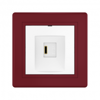 Розетка скрытой установки CADUCEUS ALING PRESTIGE USB, тип С, для зарядки 1-го устройства, 3А, 5В=, 250В~ (Артикул: 6166)