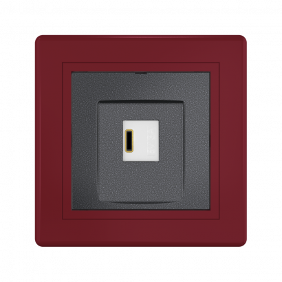 Розетка скрытой установки CADUCEUS ALING PRESTIGE USB, тип С, для зарядки 1-го устройства, 3А, 5В=, 250В~ (Артикул: 6166)