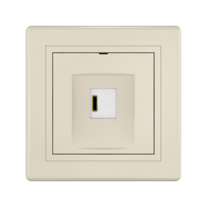 Розетка скрытой установки CADUCEUS ALING PRESTIGE USB, тип С, для зарядки 1-го устройства, 3А, 5В=, 250В~ (Артикул: 6166)