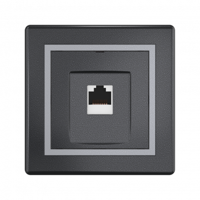 Розетка скрытой установки CADUCEUS ALING PRESTIGE компьютерная с модулем Keystone RJ45 8P8C, cat.6A, UTP (UTP - неэкранированный) (Артикул: 616)