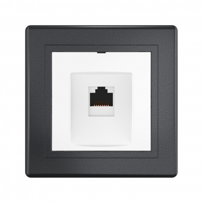 Розетка скрытой установки CADUCEUS ALING PRESTIGE компьютерная с модулем Keystone RJ45 8P8C, cat.6A, UTP (UTP - неэкранированный) (Артикул: 616)