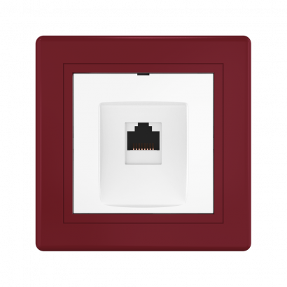 Розетка скрытой установки CADUCEUS ALING PRESTIGE компьютерная с модулем Keystone RJ45 8P8C, cat.6A, UTP (UTP - неэкранированный) (Артикул: 616)