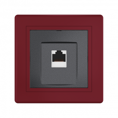 Розетка скрытой установки CADUCEUS ALING PRESTIGE компьютерная с модулем Keystone RJ45 8P8C, cat.6A, UTP (UTP - неэкранированный) (Артикул: 616)