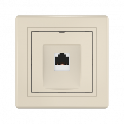 Розетка скрытой установки CADUCEUS ALING PRESTIGE компьютерная с модулем Keystone RJ45 8P8C, cat.6A, UTP (UTP - неэкранированный) (Артикул: 616)