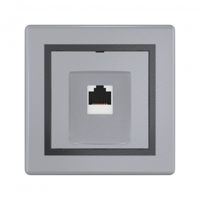 Розетка скрытой установки CADUCEUS ALING PRESTIGE компьютерная с модулем Keystone RJ45 8P8C, cat.6A, UTP (UTP - неэкранированный) (Артикул: 616)