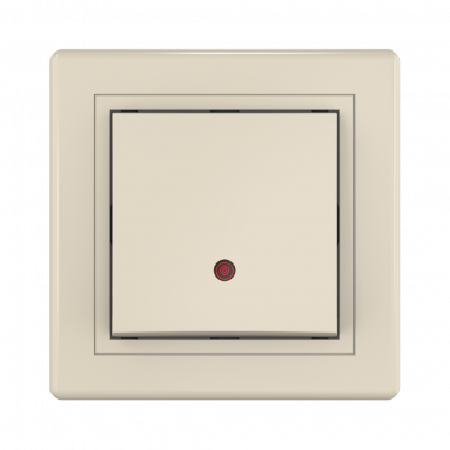 Выключатель скрытой установки CADUCEUS ALING PRESTIGE одноклавишный, с индикацией, 10АХ, 250В~ (Артикул: 625)