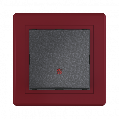 Выключатель скрытой установки CADUCEUS ALING PRESTIGE одноклавишный, проходной, с индикацией, 10АХ, 250В~ (Артикул: 627)