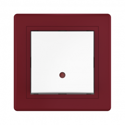 Выключатель скрытой установки CADUCEUS ALING PRESTIGE одноклавишный, перекрёстный, с индикацией, 10АХ, 250В~ (Артикул: 628)