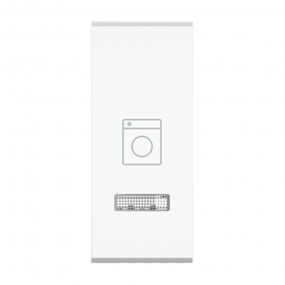 Клавиша CADUCEUS ALING MODE, 1М, с символом стиральная машина, с индикаторным окошком (Артикул: 65427)