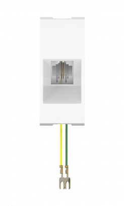 Встраиваемая модульная телефонная розетка CADUCEUS ALING MODE RJ12 6P2C, механизм (Артикул: 661)