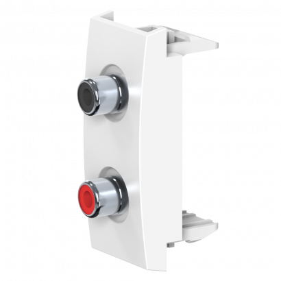 Розетка аудио 2хRCA CADUCEUS ALING MODE для скрытой проводки, механизм (Артикул: 6627)