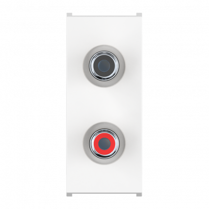 Розетка аудио 2хRCA CADUCEUS ALING MODE для скрытой проводки, механизм (Артикул: 6627)