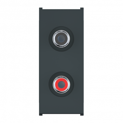 Розетка аудио 2хRCA CADUCEUS ALING MODE для скрытой проводки, механизм (Артикул: 6627)