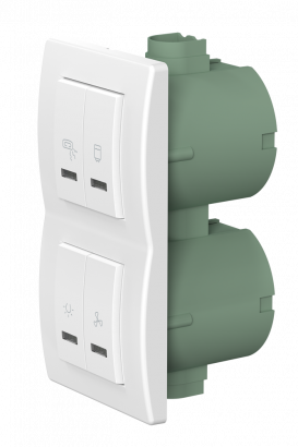 Комплект выключателей CADUCEUS ALING MODE для ванной комнаты, 16А, 250В~ (Артикул: 66914)