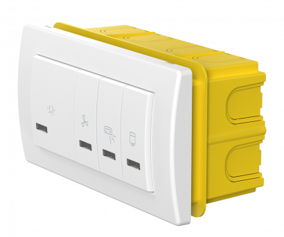 Комплект выключателей CADUCEUS ALING MODE для ванной комнаты, 10А/16А, 250В~ (Артикул: 66915)