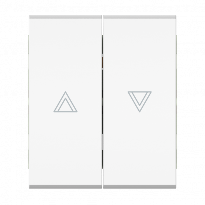 Выключатель двухклавишный кнопочный для жалюзи CADUCEUS ALING MODE для скрытой проводки, 10А, 250В~, механизм (Артикул: 690)