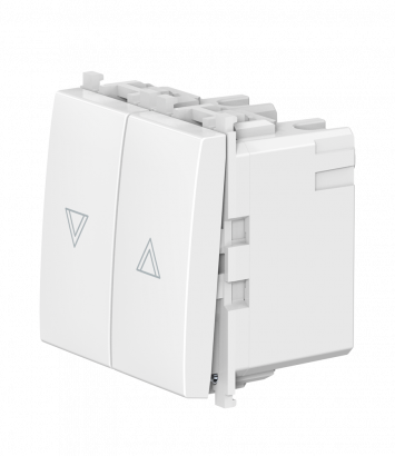 Выключатель встраиваемый CADUCEUS ALING EXPERIENCE для рольставней/жалюзи, кнопочный, 16А, 250В~ (Артикул: 72114)