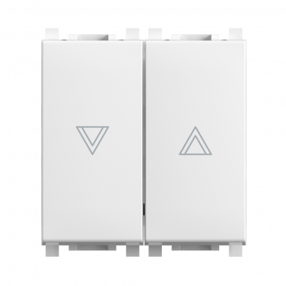 Выключатель встраиваемый CADUCEUS ALING EXPERIENCE для рольставней/жалюзи, кнопочный, 16А, 250В~ (Артикул: 72114)