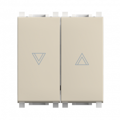 Выключатель встраиваемый CADUCEUS ALING EXPERIENCE для рольставней/жалюзи, кнопочный, 16А, 250В~ (Артикул: 72114)