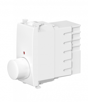 Диммер CADUCEUS ALING EXPERIENCE для скрытой проводки, проходной, поворотно-нажимной, с индикацией, 40-300ВА, 230В~ (Артикул: 72202)