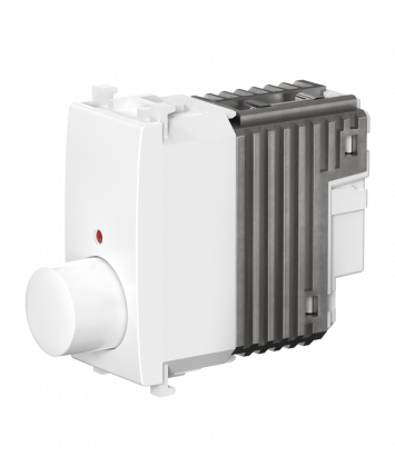 Диммер CADUCEUS ALING EXPERIENCE для скрытой проводки, поворотно-нажимной, с индикацией, 40-800Вт, 230В~ (Артикул: 72206)