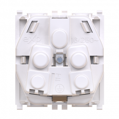 Розетка CADUCEUS ALING EXPERIENCE электрическая, модульная с крышкой, для скрытой проводки, механизм, 16А, 250 В~ (Артикул: 74103.T)