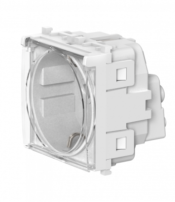 Розетка CADUCEUS ALING EXPERIENCE электрическая, модульная с крышкой, для скрытой проводки, механизм, 16А, 250 В~ (Артикул: 74153.T)