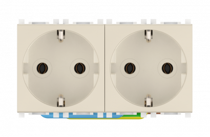 Розетка CADUCEUS ALING EXPERIENCE электрическая, трехместная, модульная, для скрытой проводки, механизм, 16А, 250 В~ (Артикул: 74163)