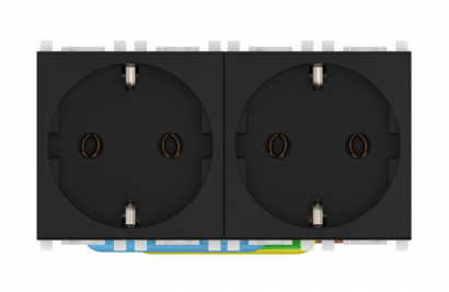 Розетка CADUCEUS ALING EXPERIENCE электрическая, трехместная, модульная, для скрытой проводки, механизм, 16А, 250 В~ (Артикул: 74163)