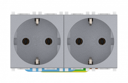 Розетка CADUCEUS ALING EXPERIENCE электрическая, трехместная, модульная, для скрытой проводки, механизм, 16А, 250 В~ (Артикул: 74163)