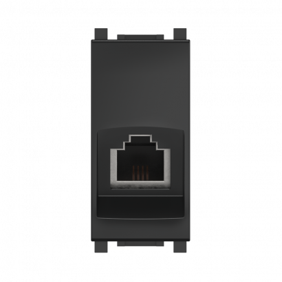 Розетка CADUCEUS ALING EXPERIENCE телефонная, с модулем Keystone RJ12 6P4C cat.3, модульная, для скрытой проводки, механизм (Артикул: 74211)