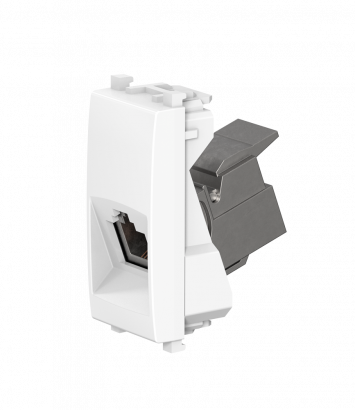 Розетка CADUCEUS ALING EXPERIENCE телефонная, с модулем Keystone RJ12 6P6C cat.3, модульная, для скрытой проводки, механизм (Артикул: 74212)