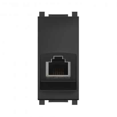 Розетка CADUCEUS ALING EXPERIENCE телефонная, с модулем Keystone RJ12 6P6C cat.3, модульная, для скрытой проводки, механизм (Артикул: 74212)