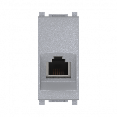 Розетка CADUCEUS ALING EXPERIENCE телефонная, с модулем Keystone RJ12 6P6C cat.3, модульная, для скрытой проводки, механизм (Артикул: 74212)