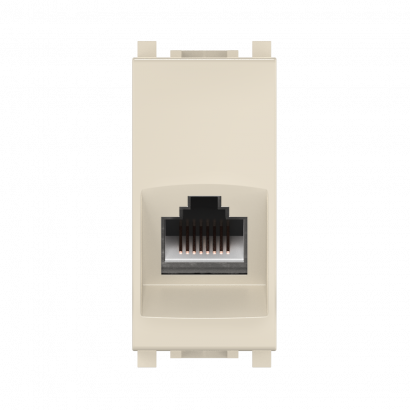 Розетка CADUCEUS ALING EXPERIENCE компьютерная, с модулем Keystone RJ45 8P8C cat.5e, UTP, модульная, для скрытой проводки, механизм (Артикул: 74221) (Тип кабеля: UTP - неэкранированный)