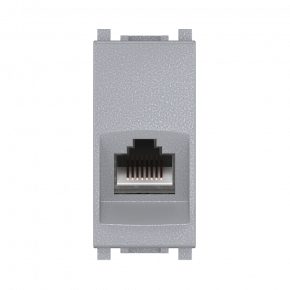 Розетка CADUCEUS ALING EXPERIENCE компьютерная, с модулем Keystone RJ45 8P8C cat.5e, UTP, модульная, для скрытой проводки, механизм (Артикул: 74221) (Тип кабеля: UTP - неэкранированный)