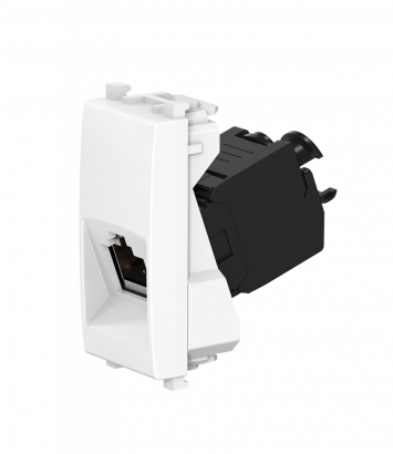 Розетка CADUCEUS ALING EXPERIENCE компьютерная, с модулем Keystone RJ45 8P8C cat.5e, FTP, модульная, для скрытой проводки, механизм (Артикул: 74222) (Тип кабеля: FTP - экранированный)