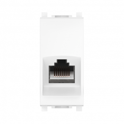 Розетка CADUCEUS ALING EXPERIENCE компьютерная, с модулем Keystone RJ45 8P8C cat.5e, FTP, модульная, для скрытой проводки, механизм (Артикул: 74222) (Тип кабеля: FTP - экранированный)