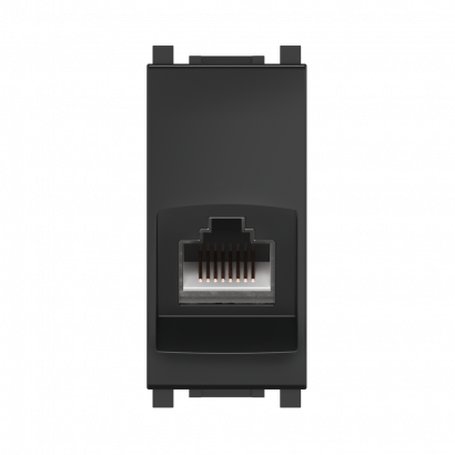 Розетка CADUCEUS ALING EXPERIENCE компьютерная, с модулем Keystone RJ45 8P8C cat.5e, FTP, модульная, для скрытой проводки, механизм (Артикул: 74222) (Тип кабеля: FTP - экранированный)