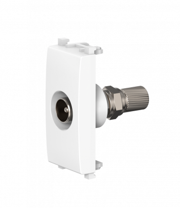 Розетка антенная TV CADUCEUS ALING EXPERIENCE для скрытой проводки, одиночная, модульная, одиночная (Артикул: 74261)